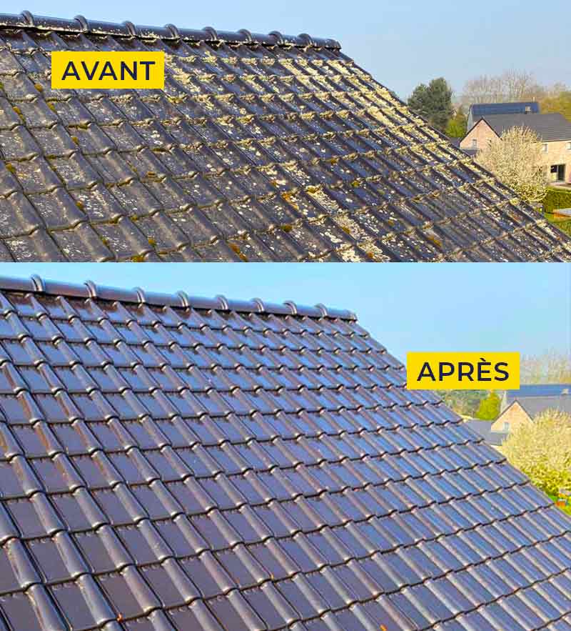 Nettoyage toiture - KENAVO TOITURE : Couvreur Morbihan et Finistère… : Nettoyage, démoussage traitement anti mousse toiture et peinture hydrofuge colorée toit dans le Morbihan 56 et le Finistère 29