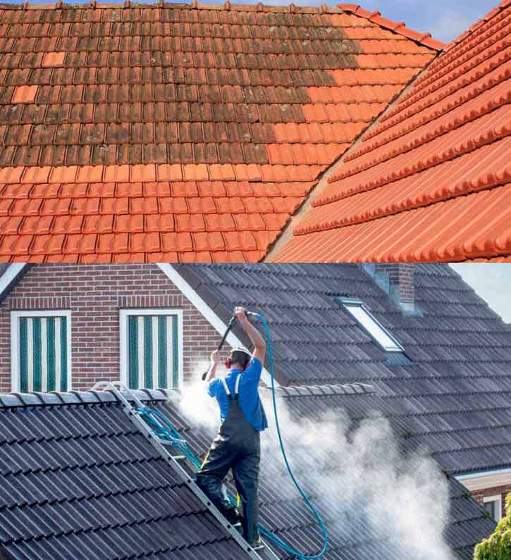 Nettoyage toiture - KENAVO TOITURE : Couvreur Morbihan et Finistère… : Nettoyage, démoussage traitement anti mousse toiture et peinture hydrofuge colorée toit dans le Morbihan 56 et le Finistère 29